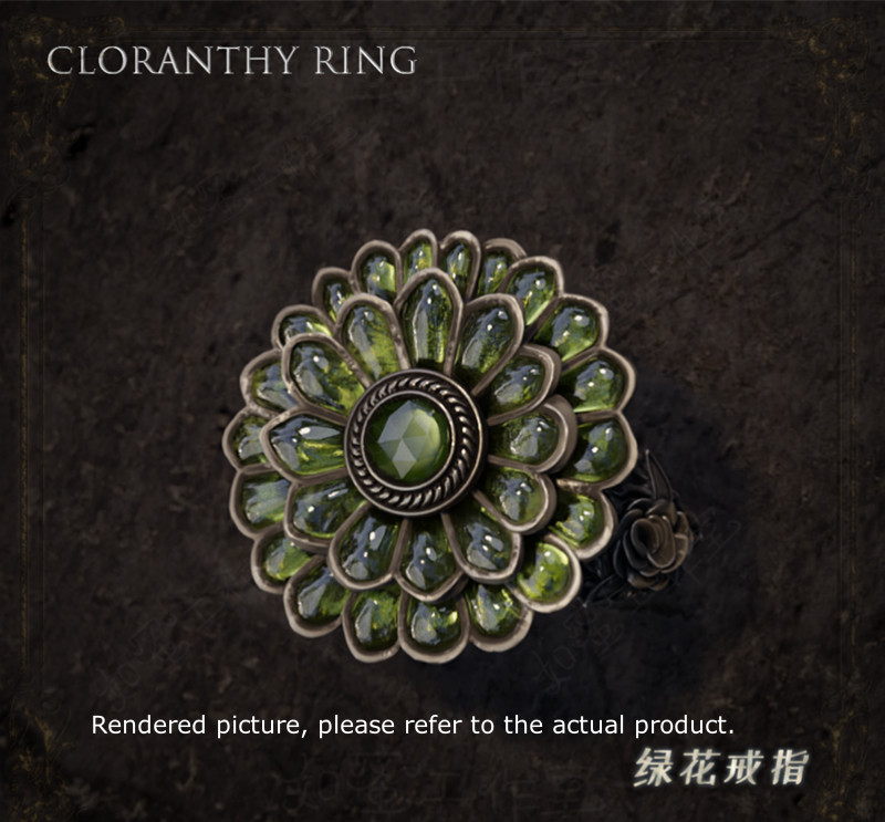 Dark souls Game Ring Cloranthy Ring Video Game Cosplay Adjustable Size