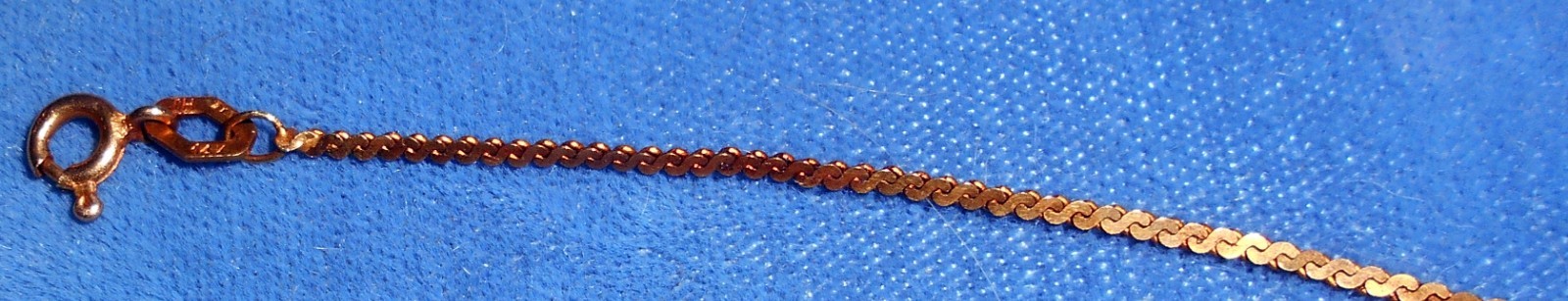 14 K Rose Gold Necklace 15 inch