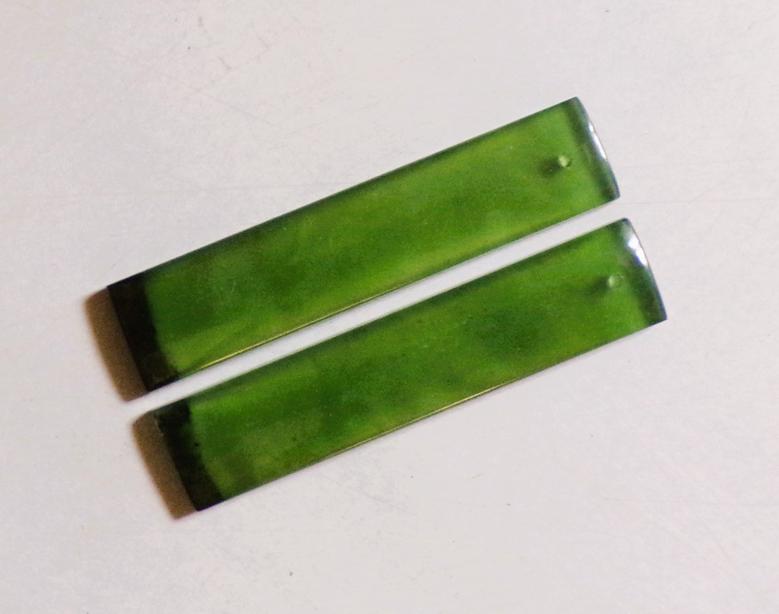 47.40 Cts Natural green Serpentine Drilled Cabochon Match Pair 49X10MM S50
