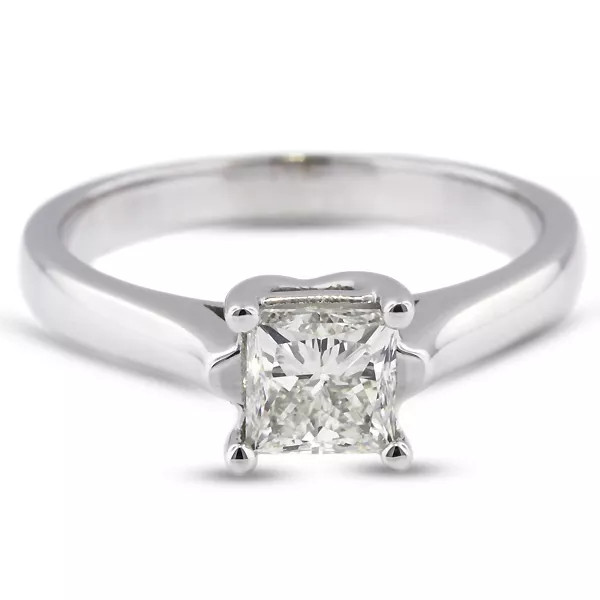Solitaire Engagement Ring 14K Gold 3.05 Carat Princess Lab-Grown Diamond G VS1