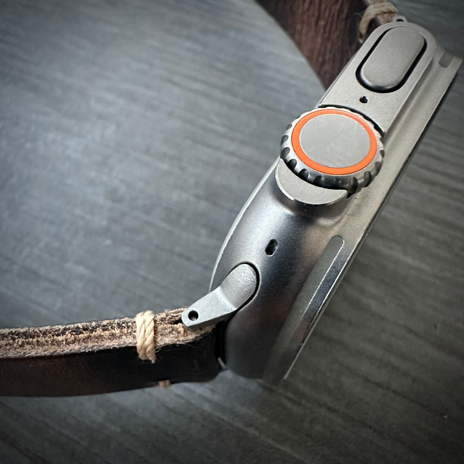 Thick Rustic Brown Leather Watch Strap Band For NEW Apple Watch ULTRA 1 2 49mm