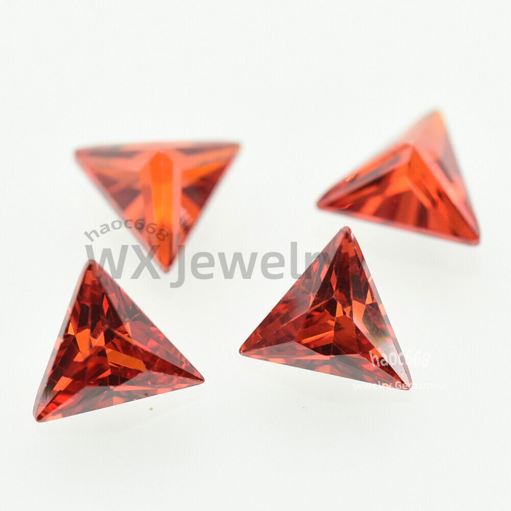 3x3mm-10x10mm Triangle Loose 5A Cubic zirconia Multicoloured Synthetic Gemstone