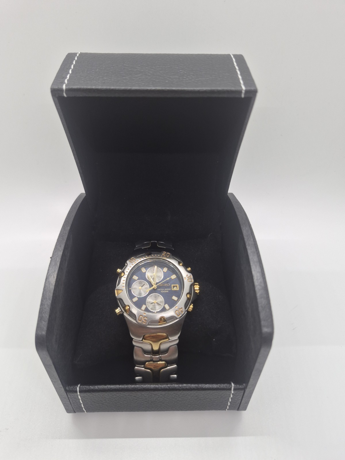 Vintage Seiko 7T32-6M49 Chronograph Alarm Men’s Wrist Watch Japan Rare 100m