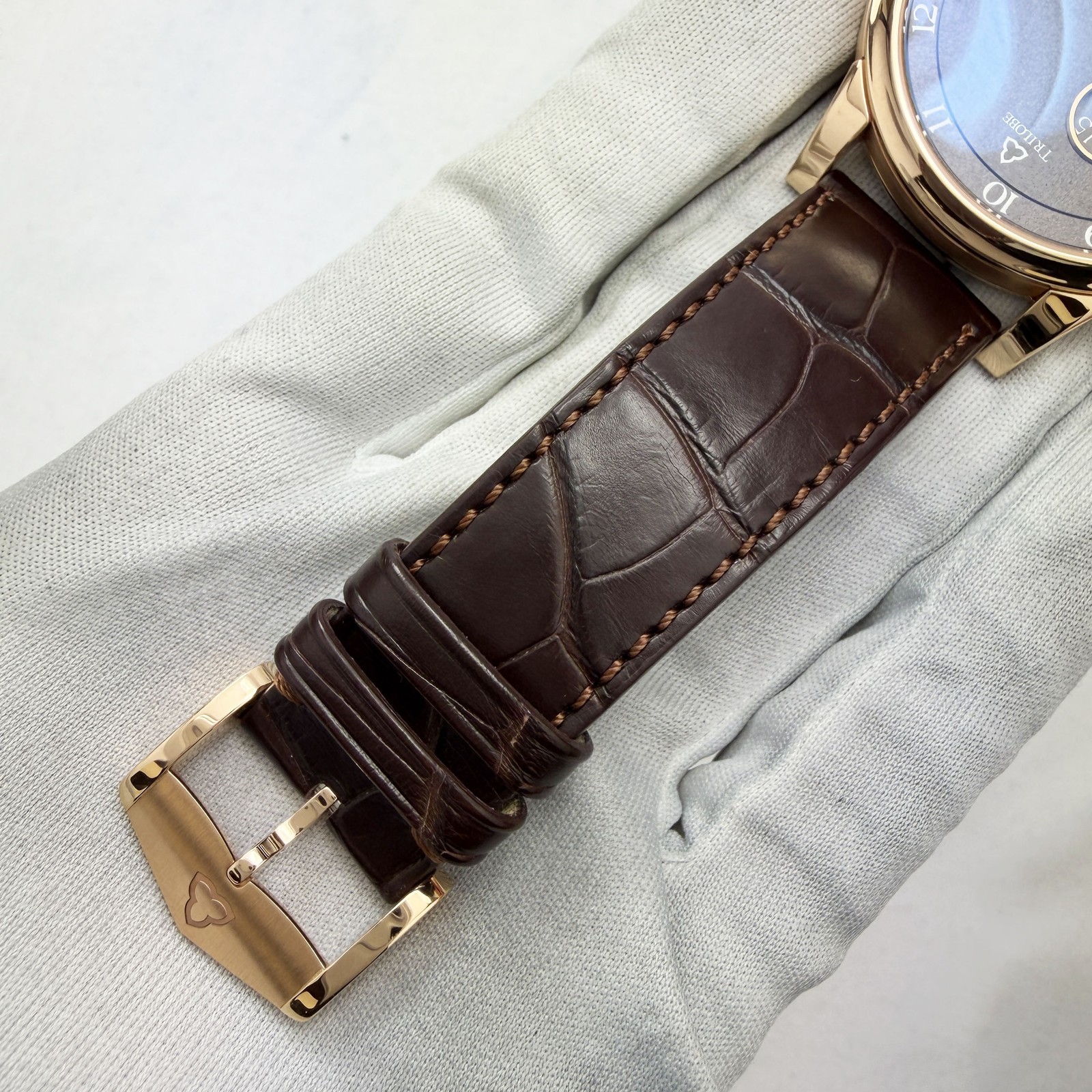 2025 Trilobe Nuit Fantastique Grained Havana NF03HG Brown 40MM 18K Rg Box Paper