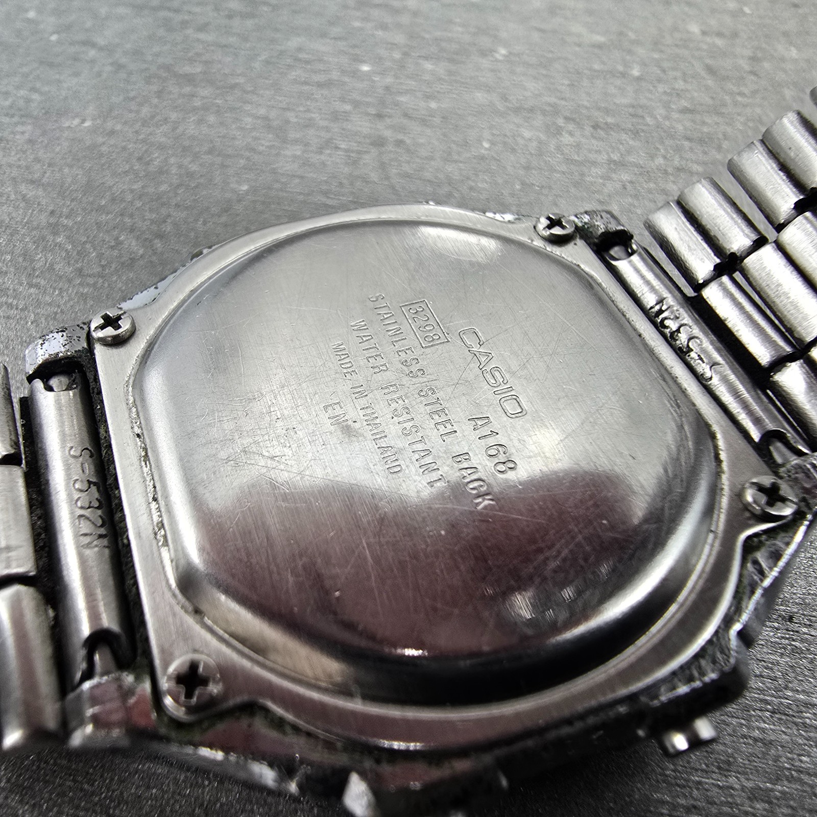 Casio A168 Illuminator Watch Men 36mm Digital Silver Tone Alarm Chrono New BattQ