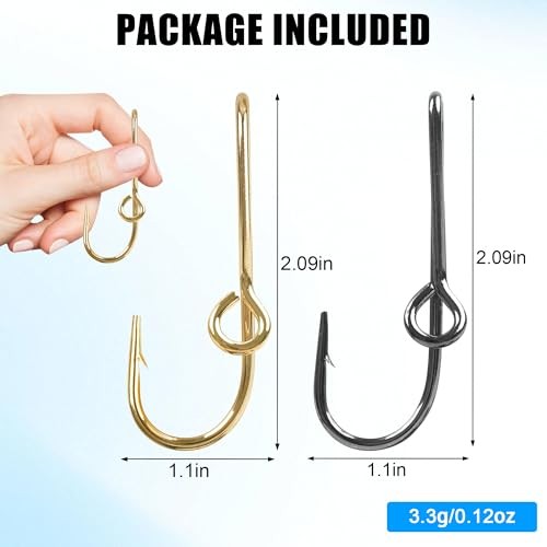 Fishing Hook Hat Pins,/20pcs Pins for Fishing Hat Hook Clip,Tie 10pcs Black