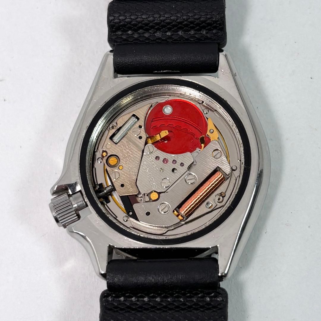 SEIKO 6458-6000 Diver 150m Quartz Watch Black 1983 New Battery Strap