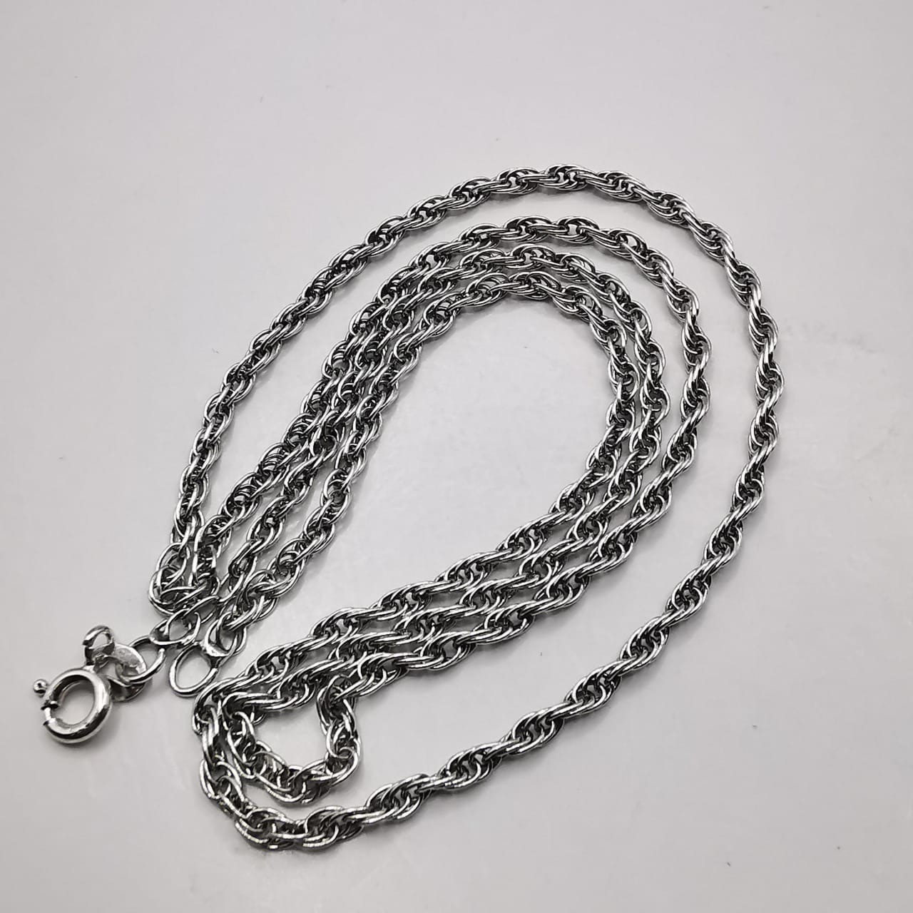 Vintage Sterling Silver 925 Chain Necklace Signed 20.47in (52cm) 0.198oz (5.6g)