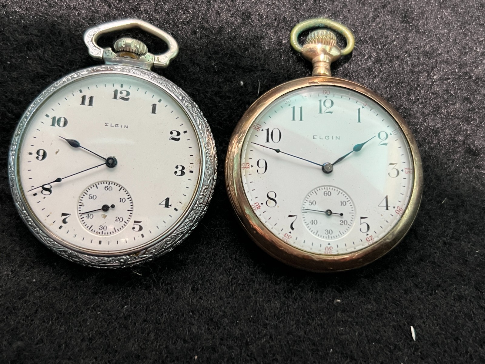 1911 Elgin Gr 313 15J Gold Filled -1919 Elgin Gr291- 191 7 j both runs good