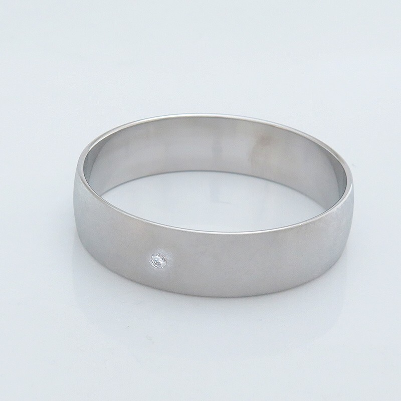 modern bracelet – wide tire – without hinge – 1 brilliant approx. 0.26ct stainless steel
