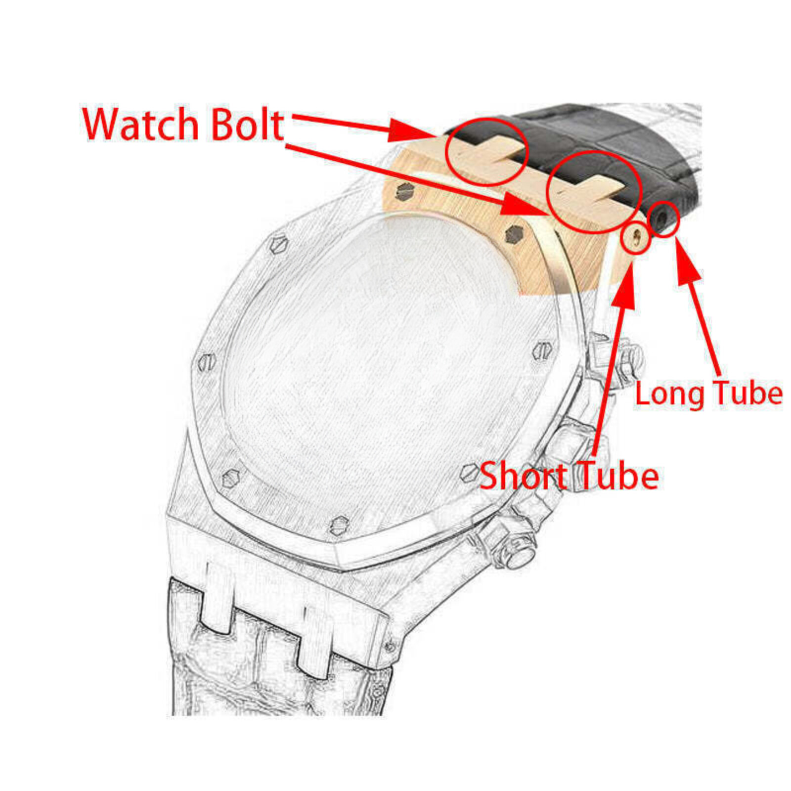 Strap Connector for Audemars Piguet Royal 15400 Royal Oak 41mm Watch Band Link
