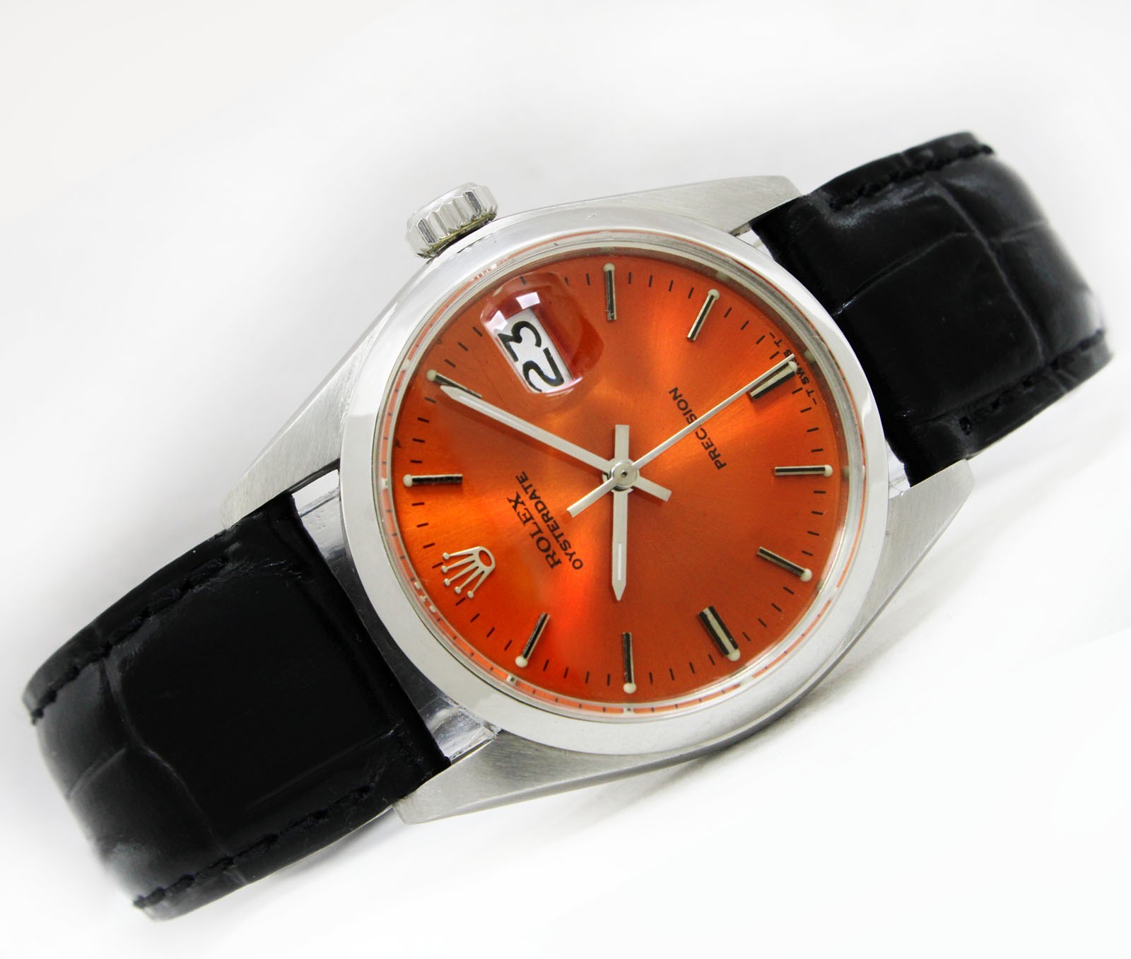 Vintage Rolex Oysterdate Precision 34mm Men Steel Watch Ref 6694