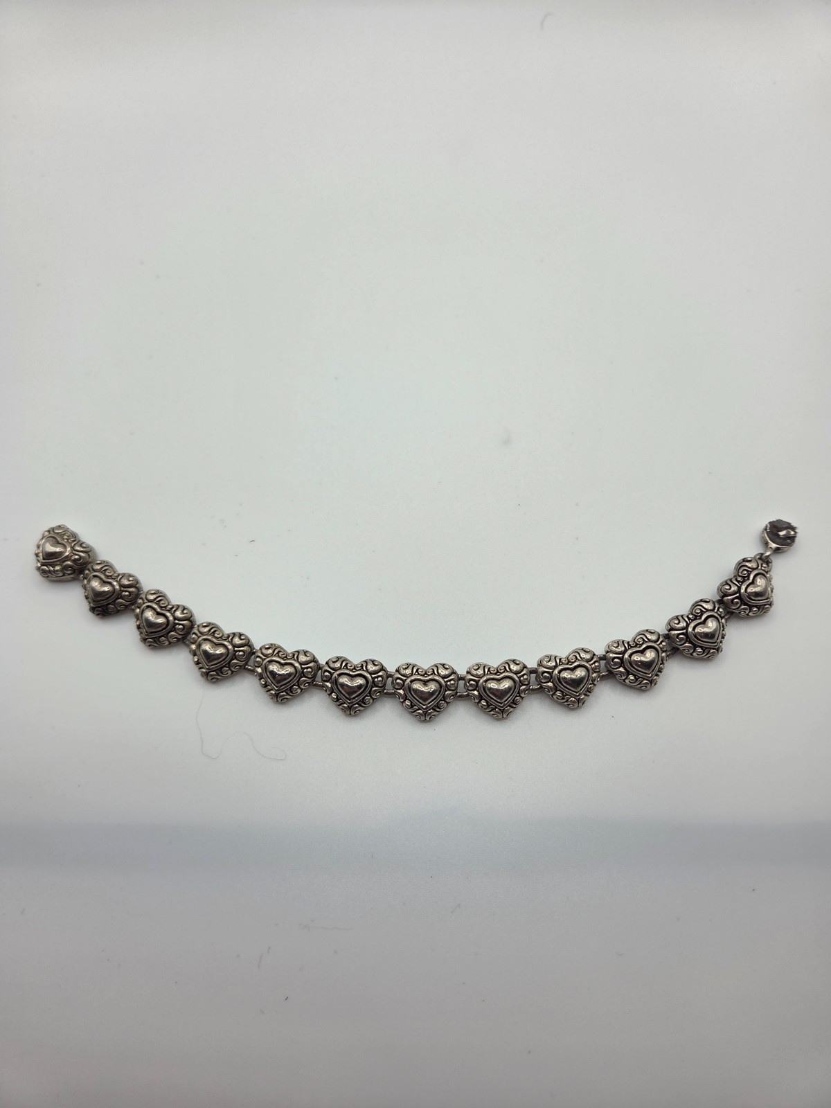 stainless steel 7.5″ hear charm magnet clasp bracelet women