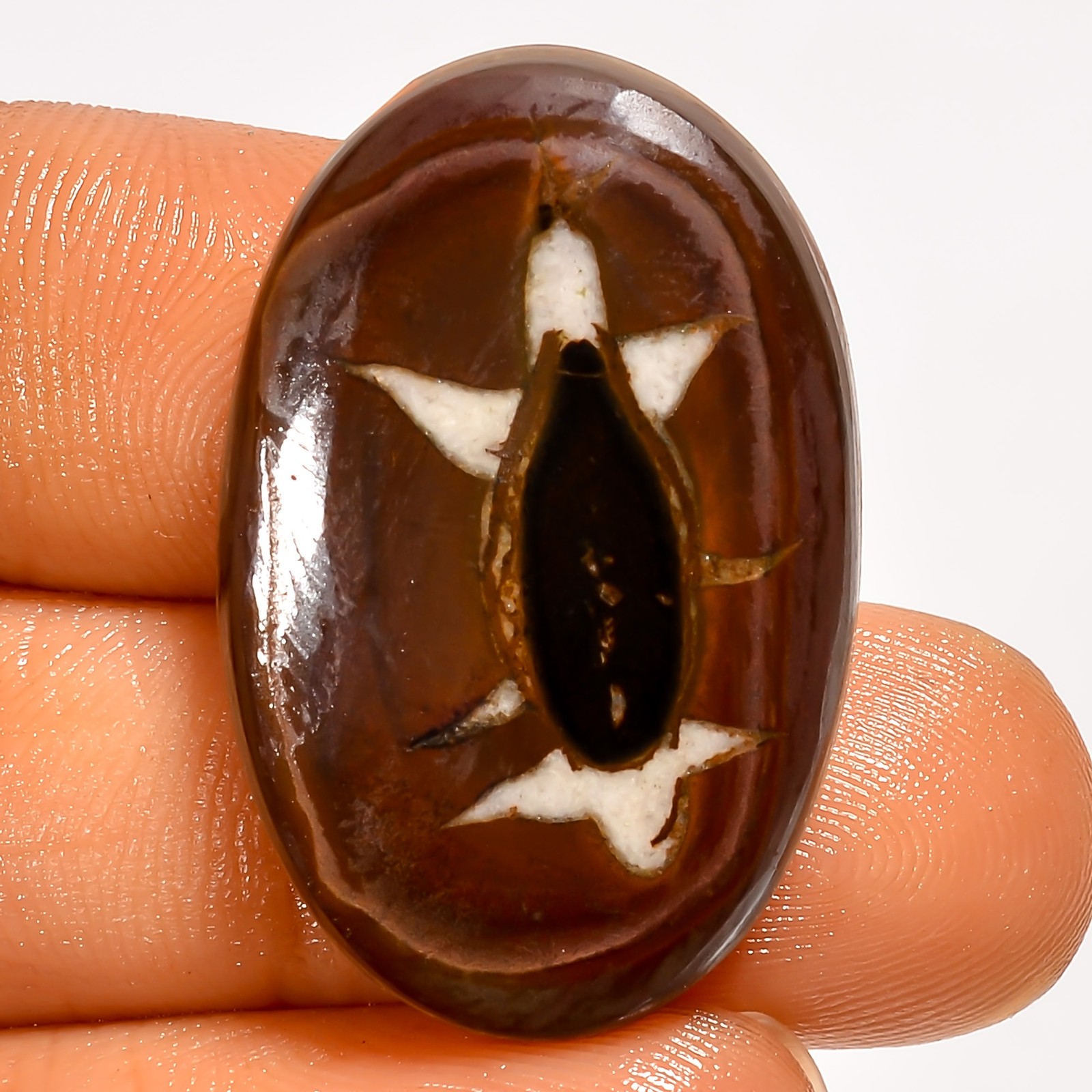 100% Natural Septarian Gronates Oval Cabochon Gemstone 25.5 Ct 29X19X5mm UG-4779