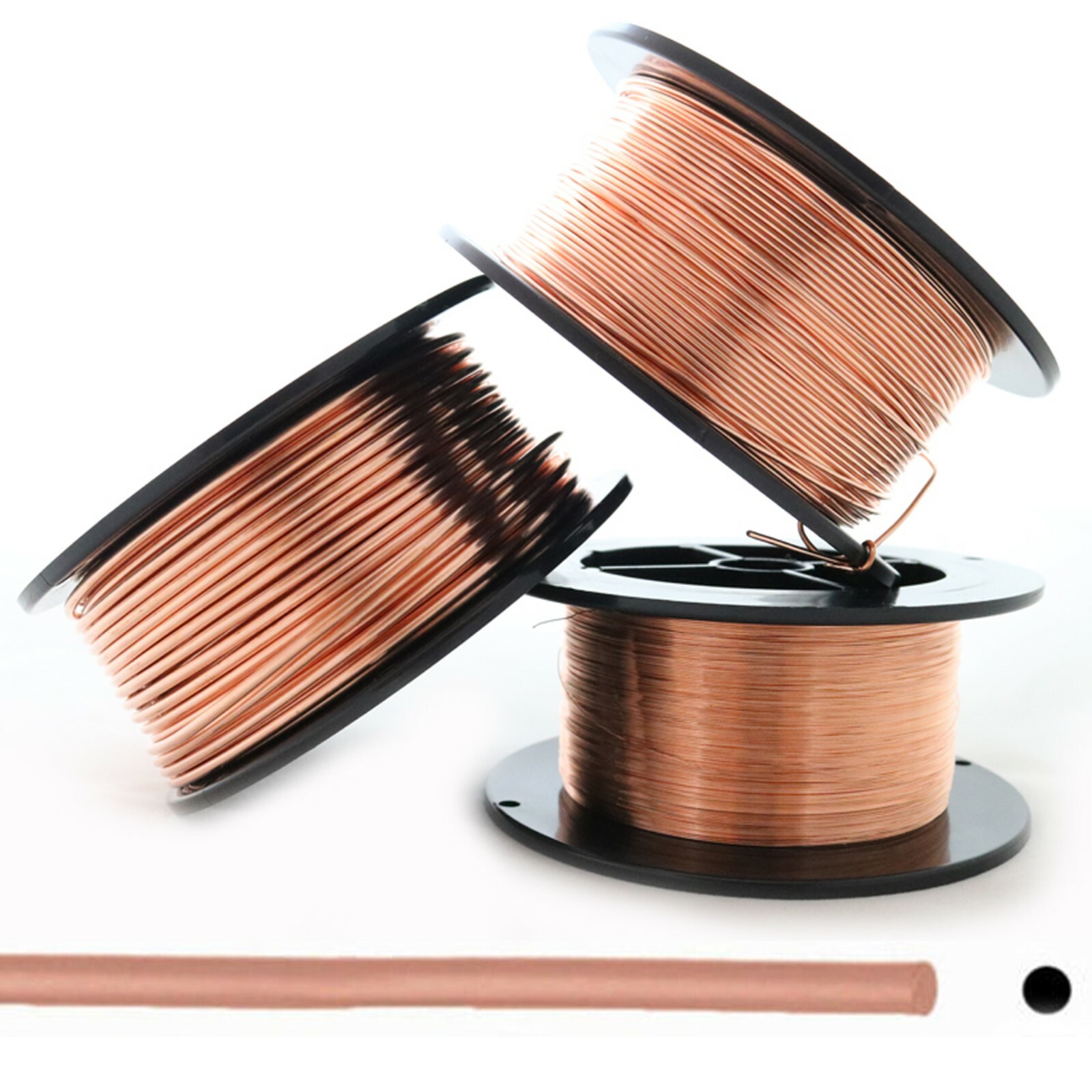 99.9% Pure Copper wire Half Hard Round 16 18 19 20 22 24 Gauge Made in USA