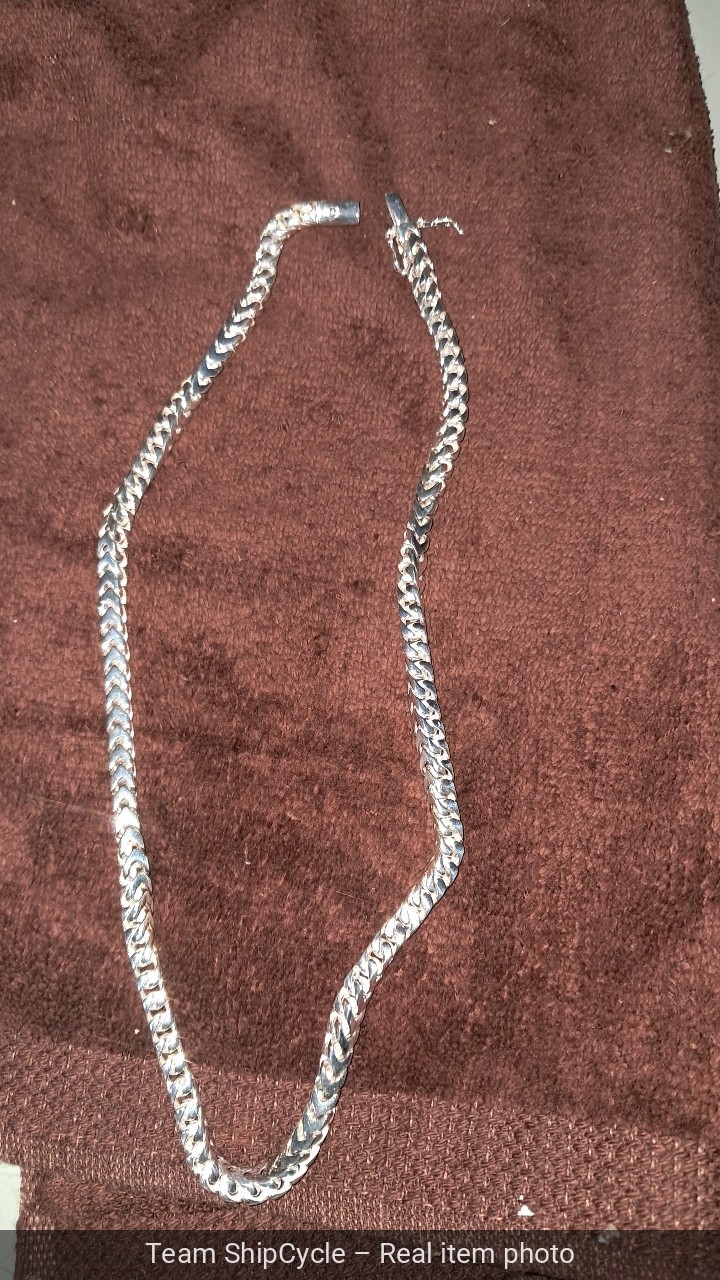 with tags Handmade Franco Chain Necklace Real 925 Silver Box Clasp 4mm10 G1N