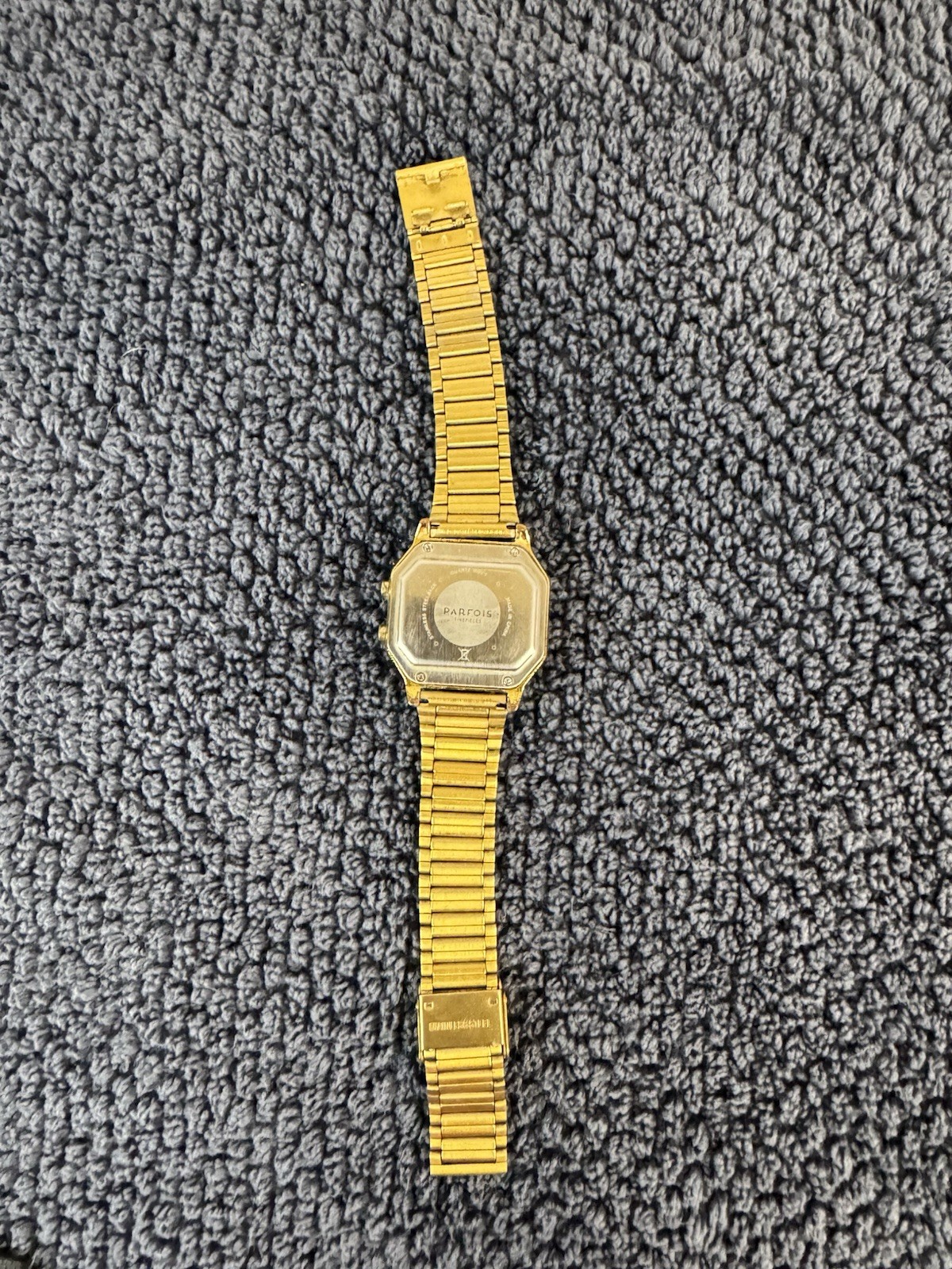 Parfois Digital Watch Gold Tone Band Case & Face New Battery