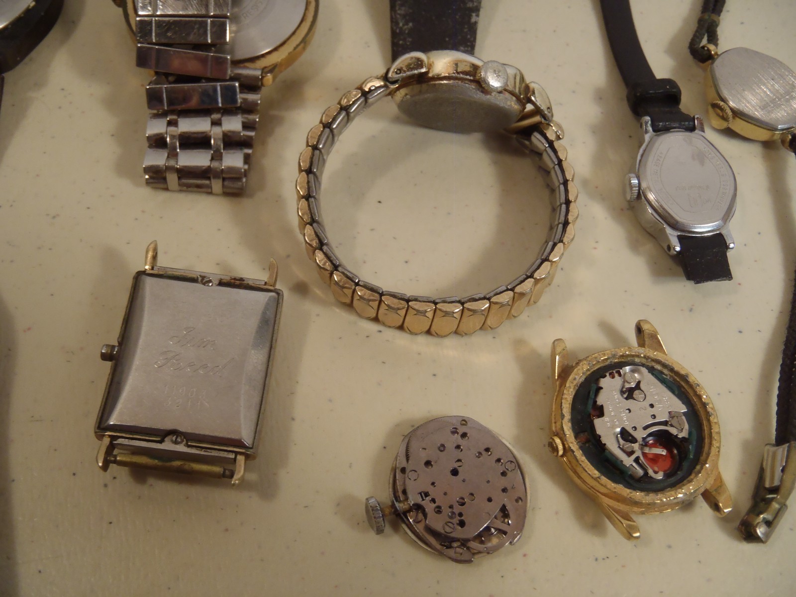 Watch Lot Vintage to Now Job Not Working Timex Expedition Wyler Lorus Sauer