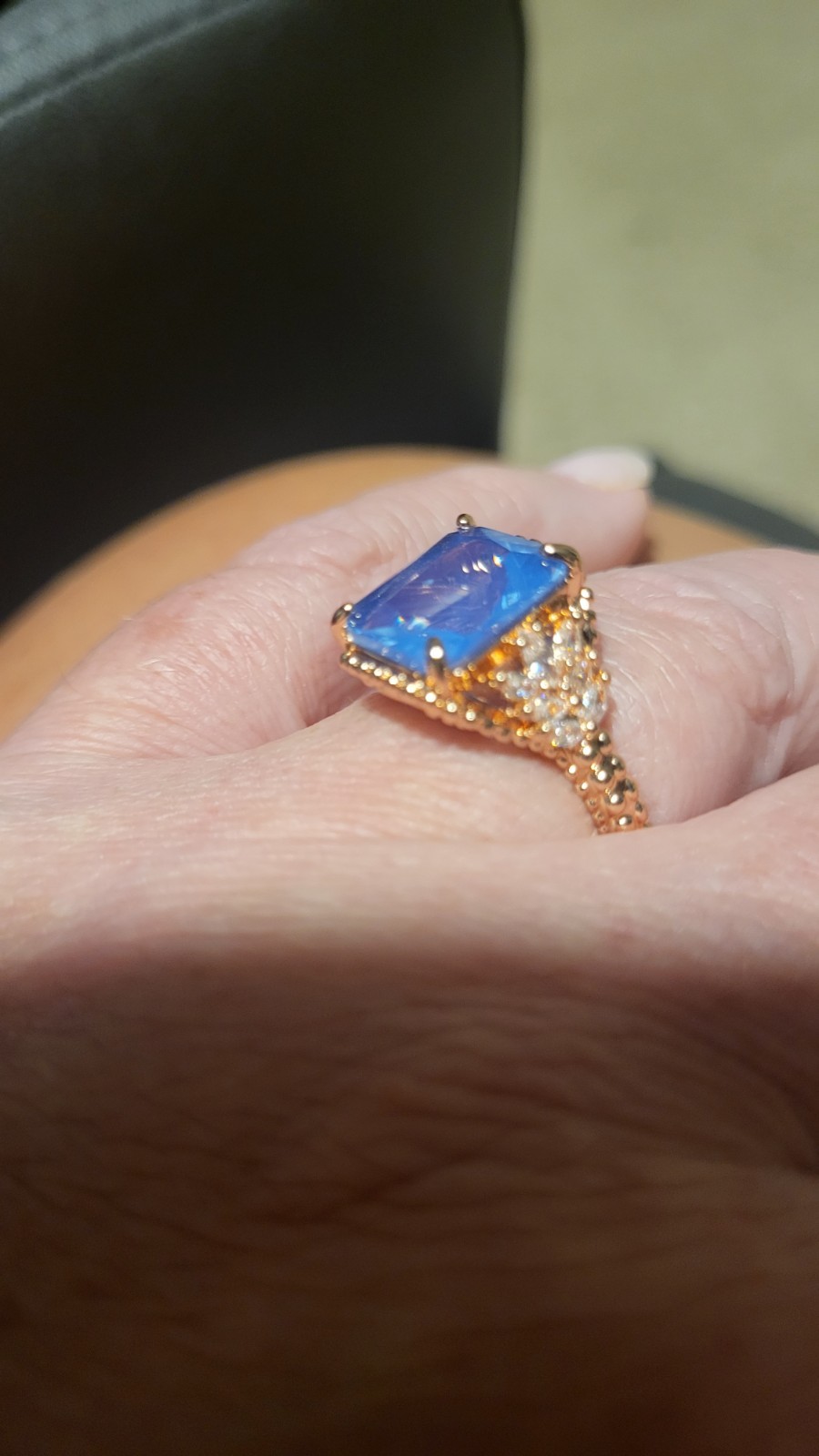 Bomb Party Sz 8 Game Of Thrones GOT Ring LC Blue Moonstone RG93259