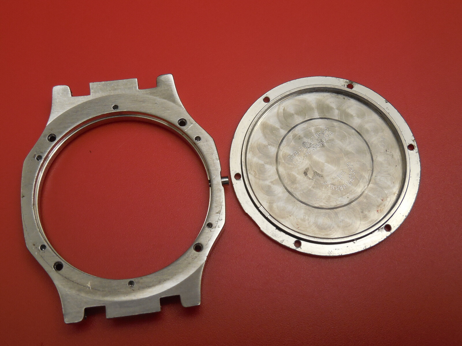 GENUINE CONCORD SARATOGA STEEL CASE AND CASE BACK