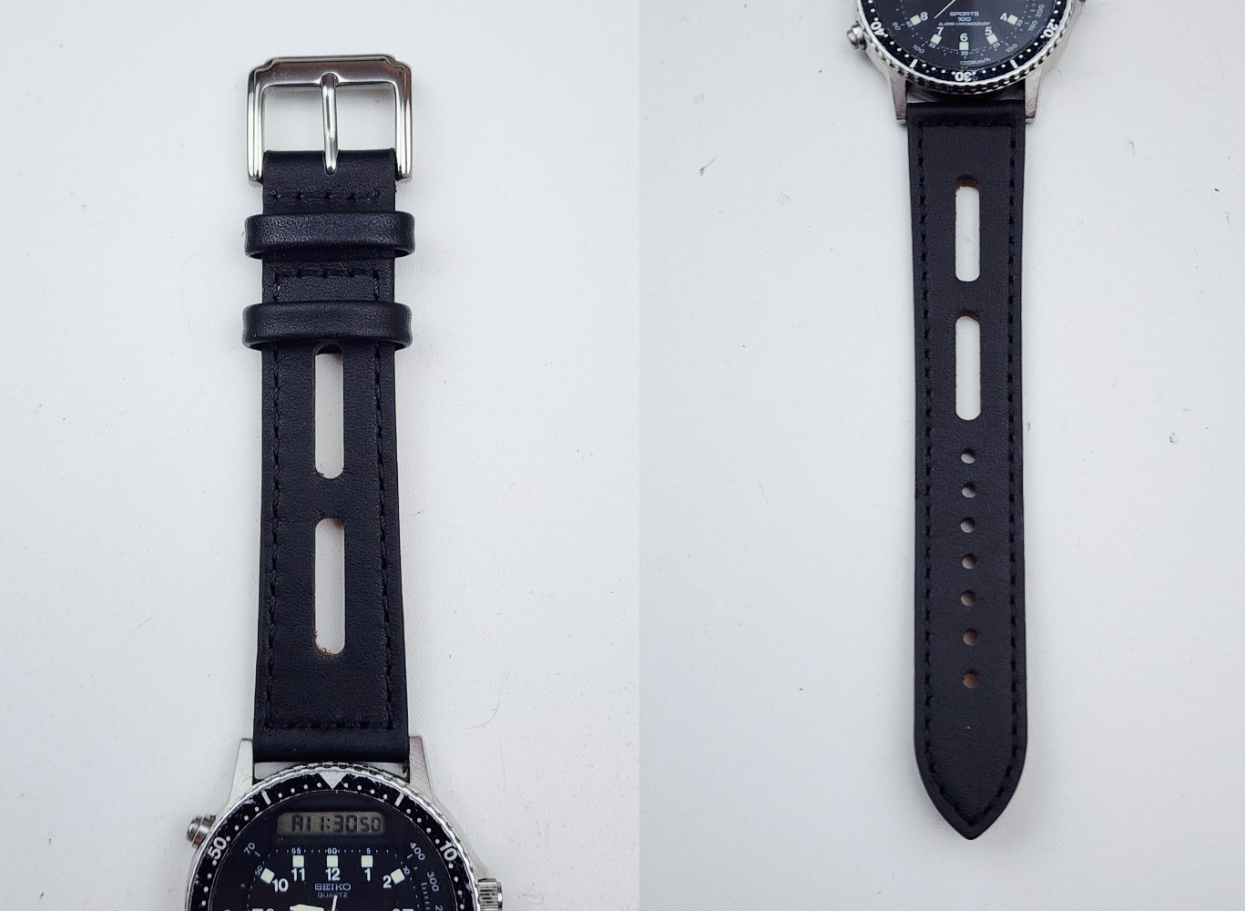 Men Vintage 1983 ANALOG-DIGITAL Watch SEIKO “Baby Arnie” H556-5029. Alarm. Chron
