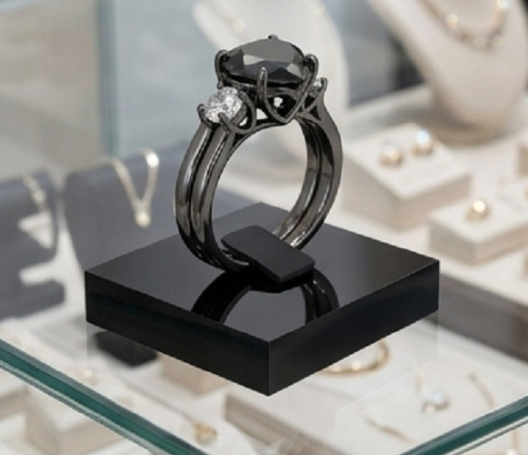 4.50Ct Heart Cut Simulated Black Diamond Bridal Set Ring 14k White Gold Plated