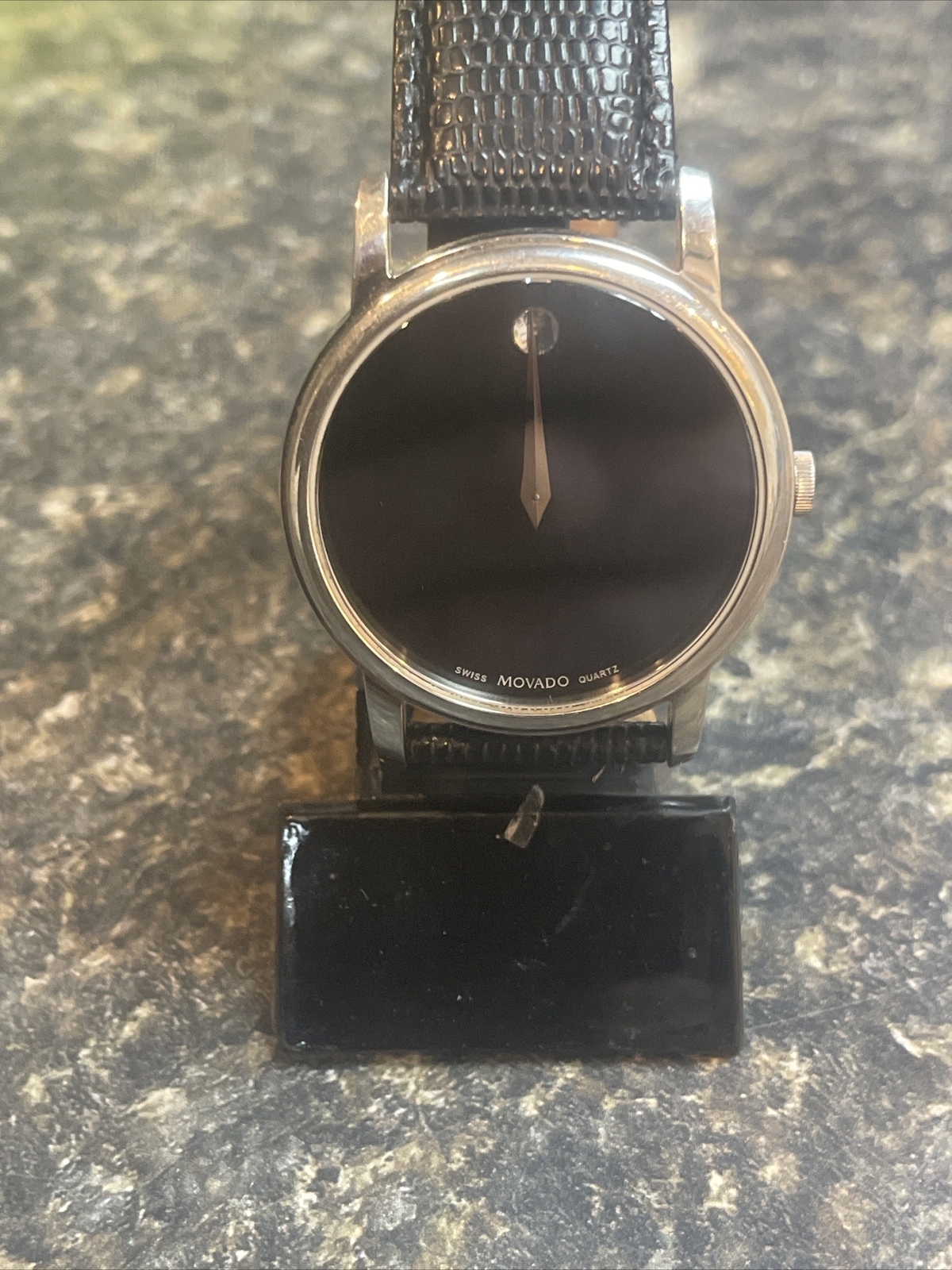Movado Men’s Museum Black Dial Stainless Steel Watch Retail $695 -Great Deal