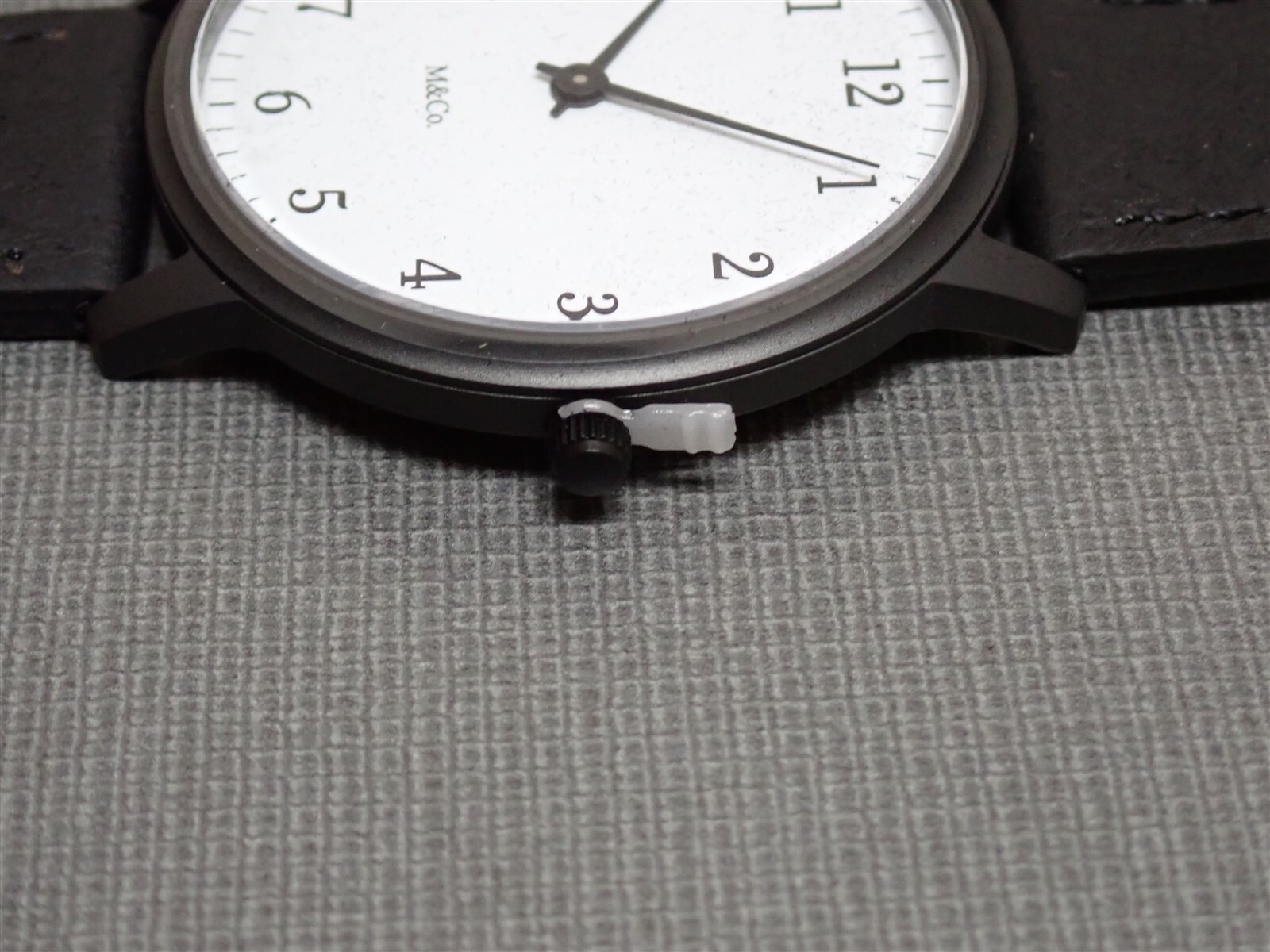 NEW Projects Watches PJT-7401-40 Bodoni 40mm M&Co Black Leather Band Watch