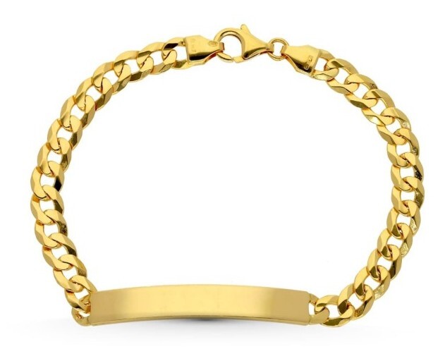 18K Gold Bracelet. Slave 21 Cm. X 6 Mm. 20.50 Grams