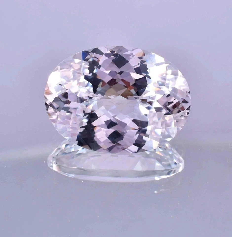 Stunning Natural White Sapphire 20-22 CT Oval Cut EGL Certified Gemstone Montana