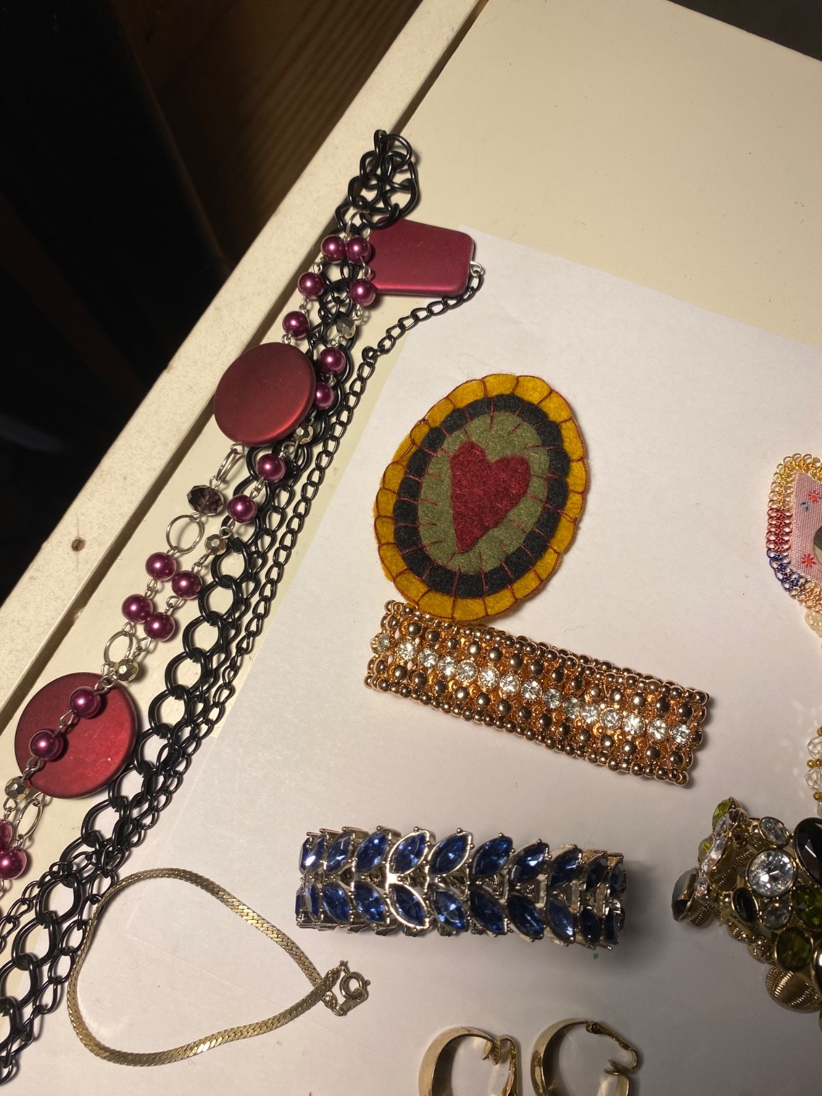 T93 Lot of Costume Jewelry & Etc. Earrings Bracelets Etc.