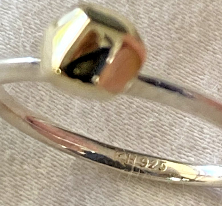 18K Gold over 925 Sterling Silver Kit Heath Rokk Nugget Ring, Sz 8 NWT