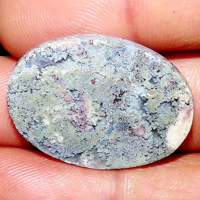 Natural indonesian Scenic Moss Agate Oval Cabocho 25X33X5mm High Quality 29.50ct