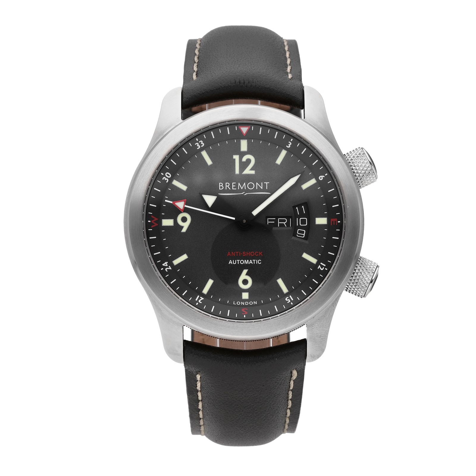 Bremont U-22 Stainless Steel Grey Dial 43mm Automatic Mens Watch U22-R-S