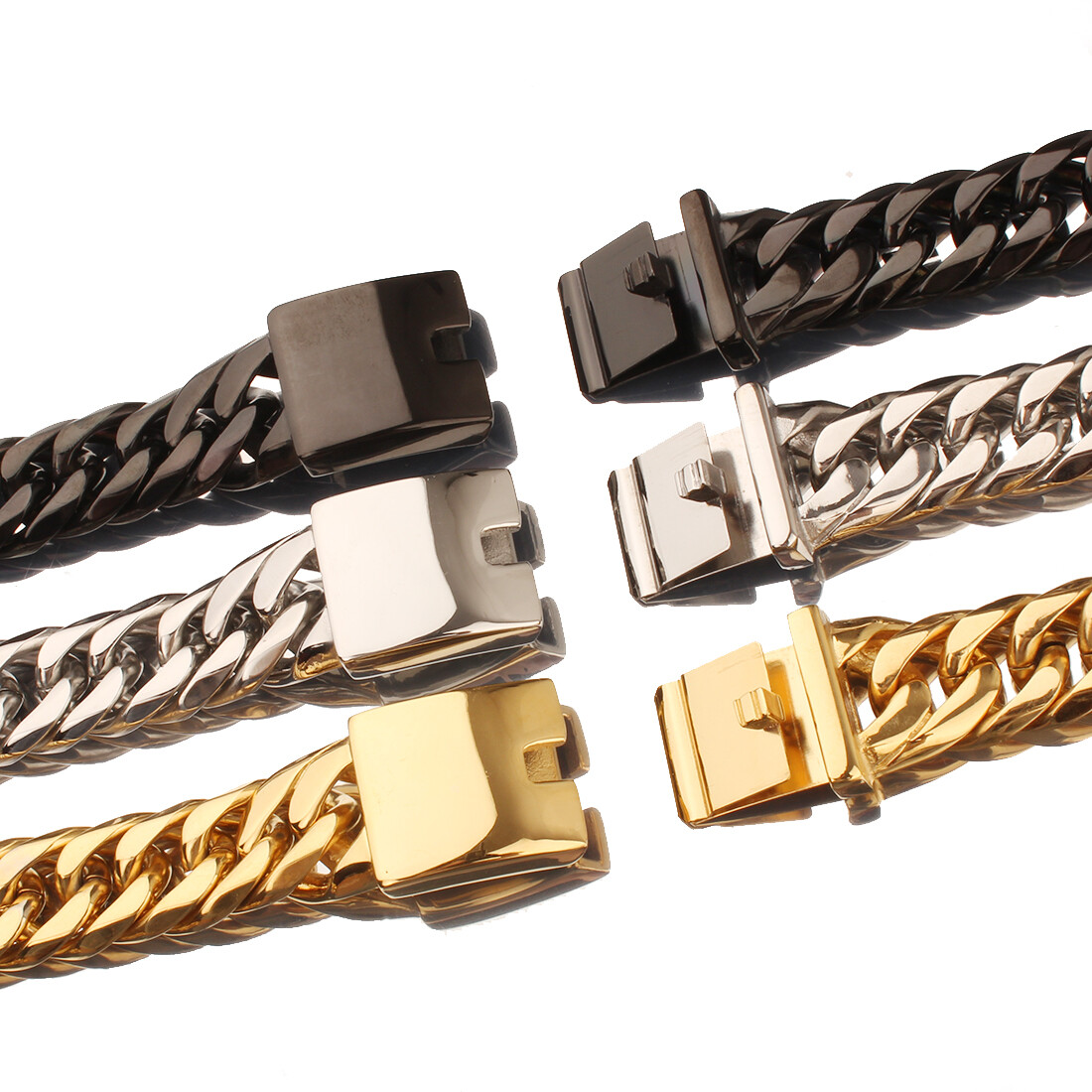 Heavy 16mm Miami Cuban Link Chain Stainless Steel Curb Cuban Necklace Bracelet