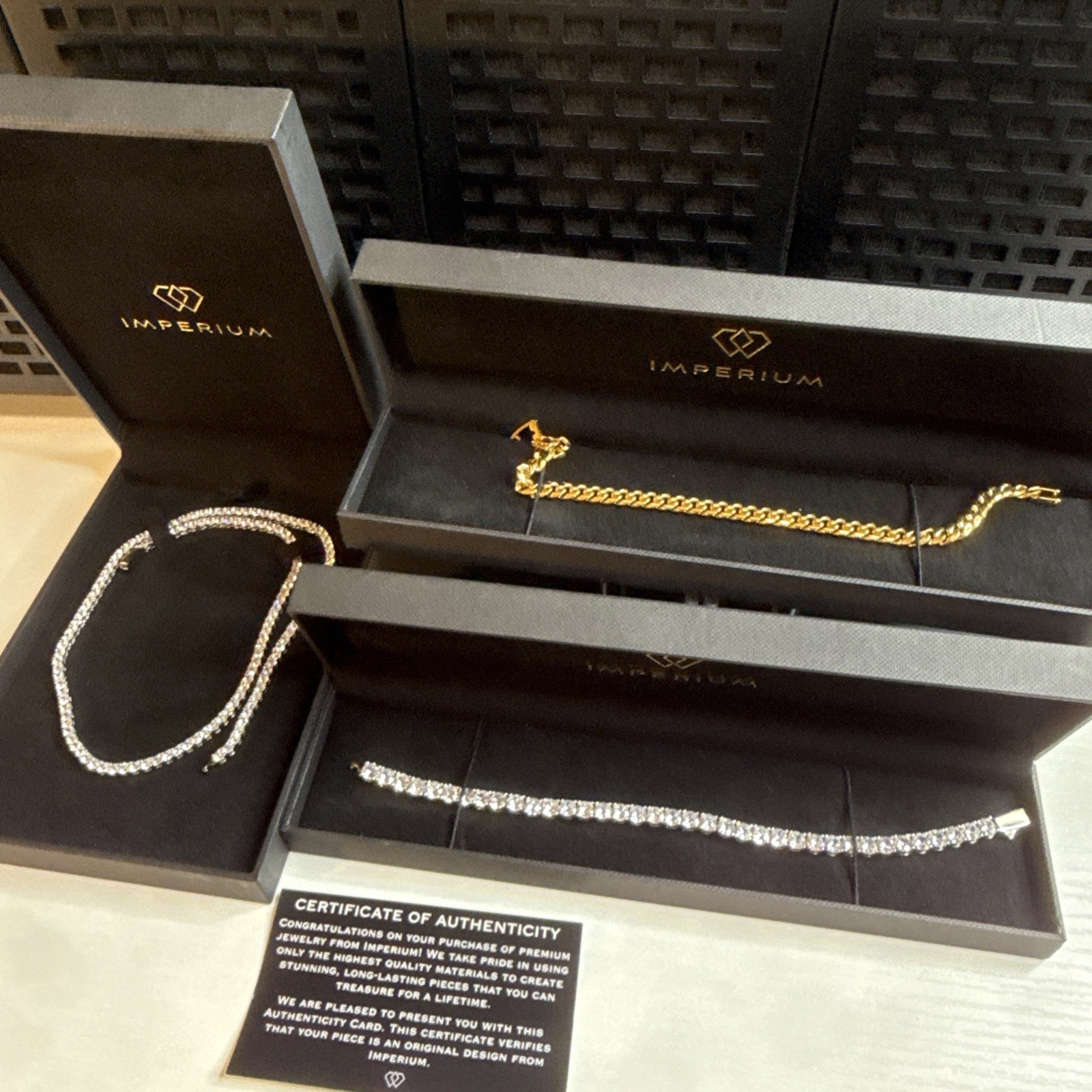 Imperium Jewelry Lot 2 bracelets & Diamond tennis chain