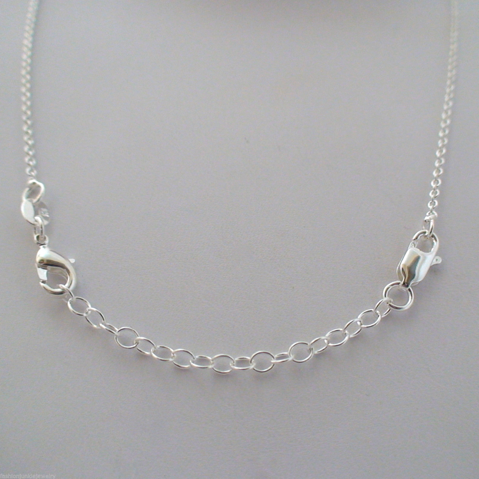 Sterling Silver Chain EXTENDER 2 inch w/ Lobster Claw Clasp 3mm 2″ Extension NEW