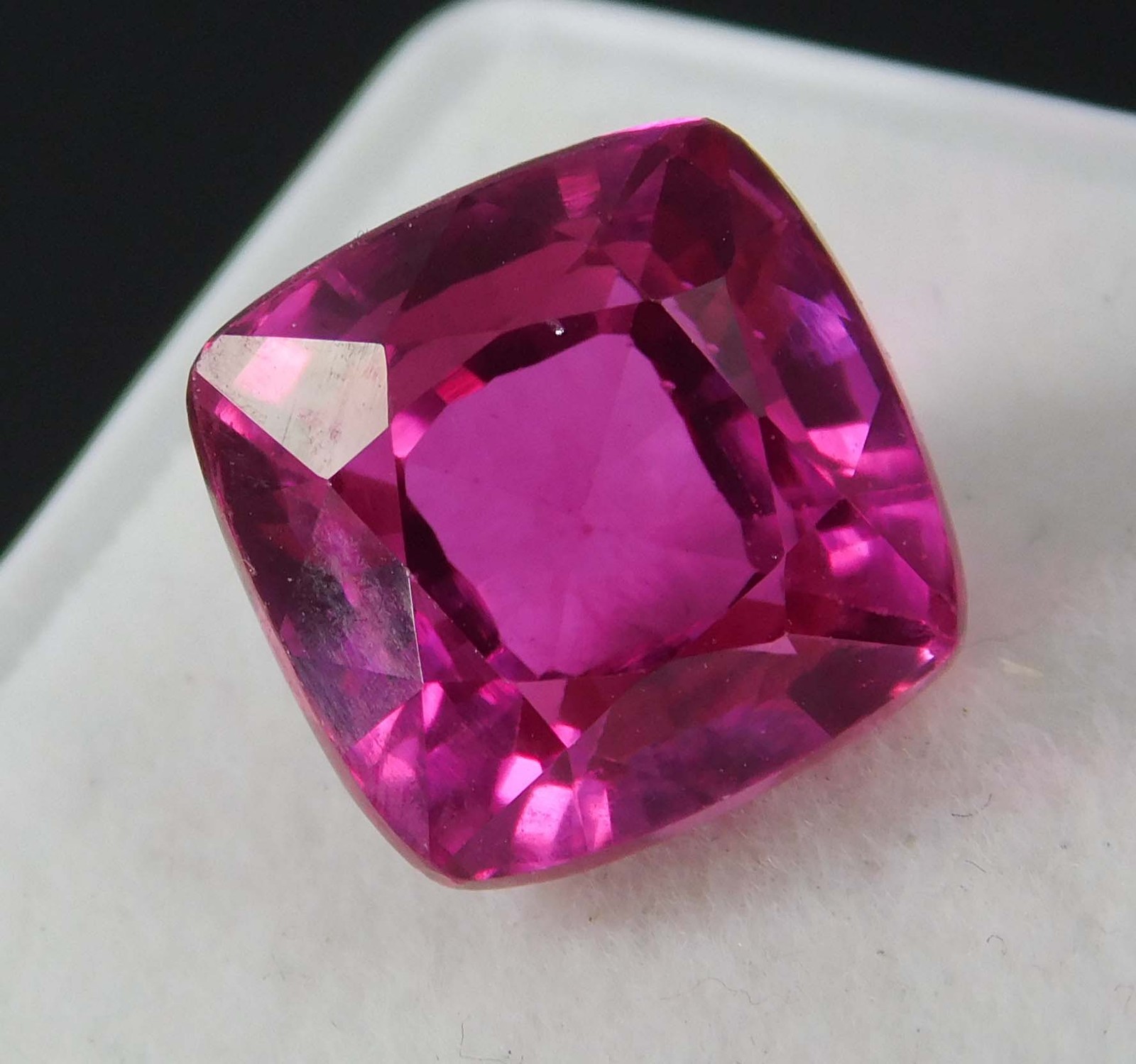 9.15 Ct Natural Pink Ruby Beautiful Square Cushion Cut Loose Gemstone CERTIFIED