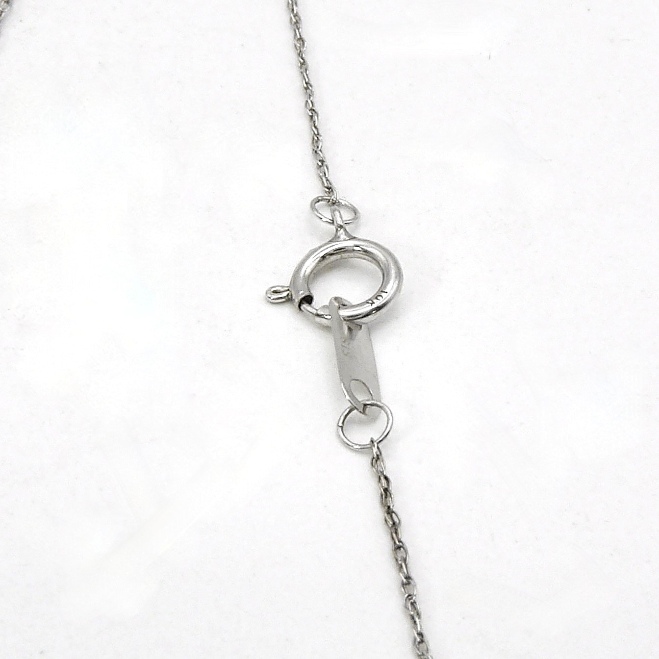 Solid 10k Gold Natural Diamond Freeform Floating Open Heart Pendant Necklace 18″