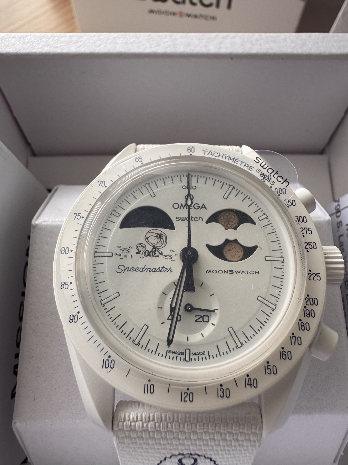 OMEGA x Swatch Cold Moon Mission to Earthphase Moonshine Gold Full Set, RECEIPT