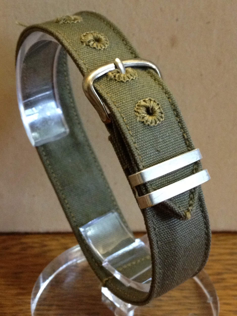 1940s MILITARY ISSUE Trench Watch BAND Strap 1 piece WWI WW2 14.2mm 9/16in B000
