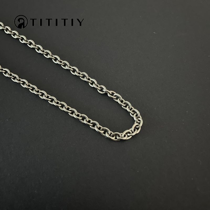 New Pure Titanium Necklace O-Chain Width 3mm Anti Allergic Fashion Easy To Match