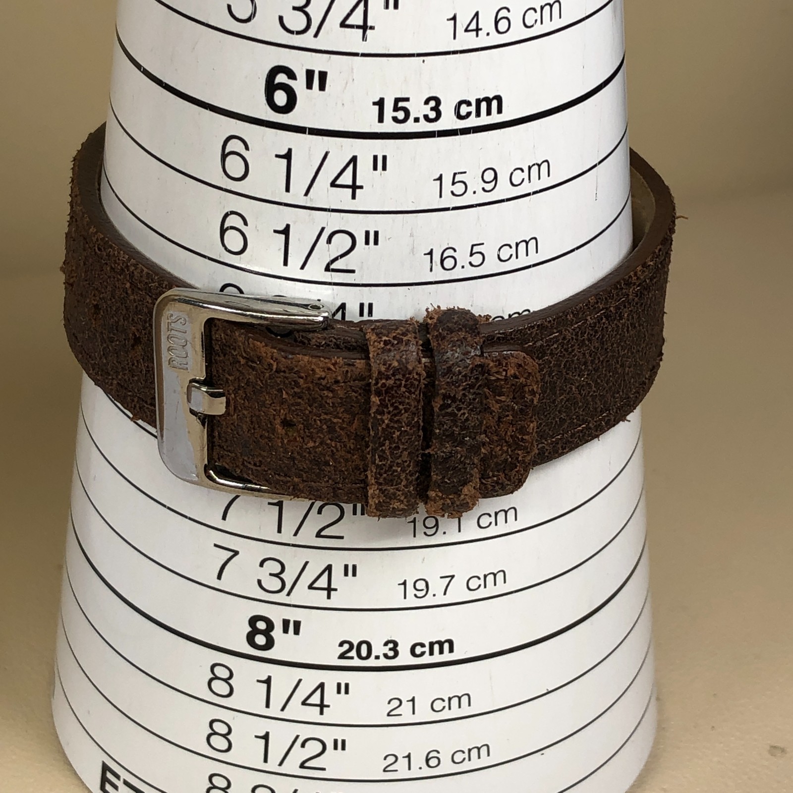 Vintage Roots Womens Field Compass Bezel Leather Bund Quartz 30mm Watch 7 1/4″