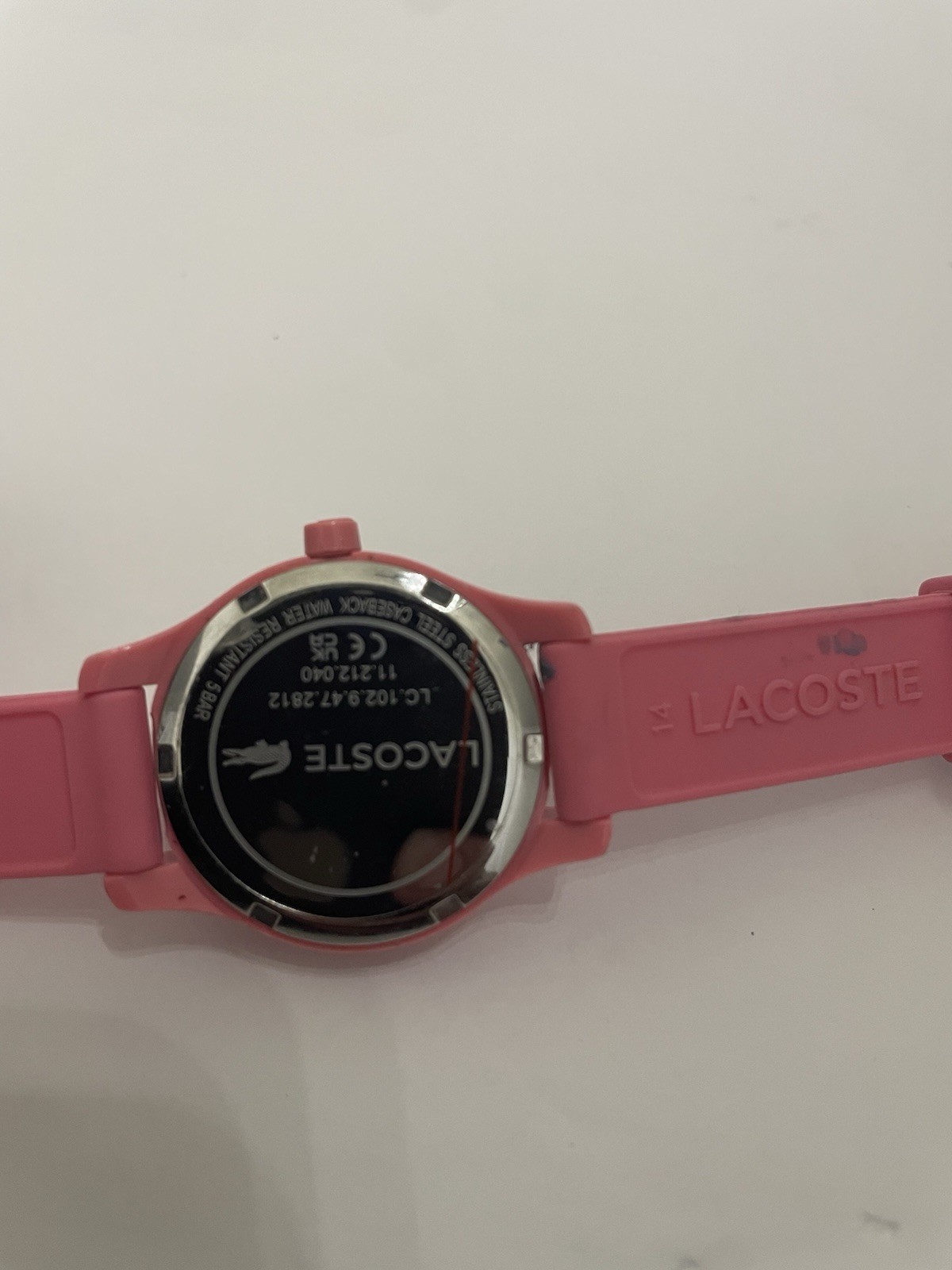 Lacoste 12.12 Unisex Kids Quartz Analog Watch Pink Silicone Strap 50m WR