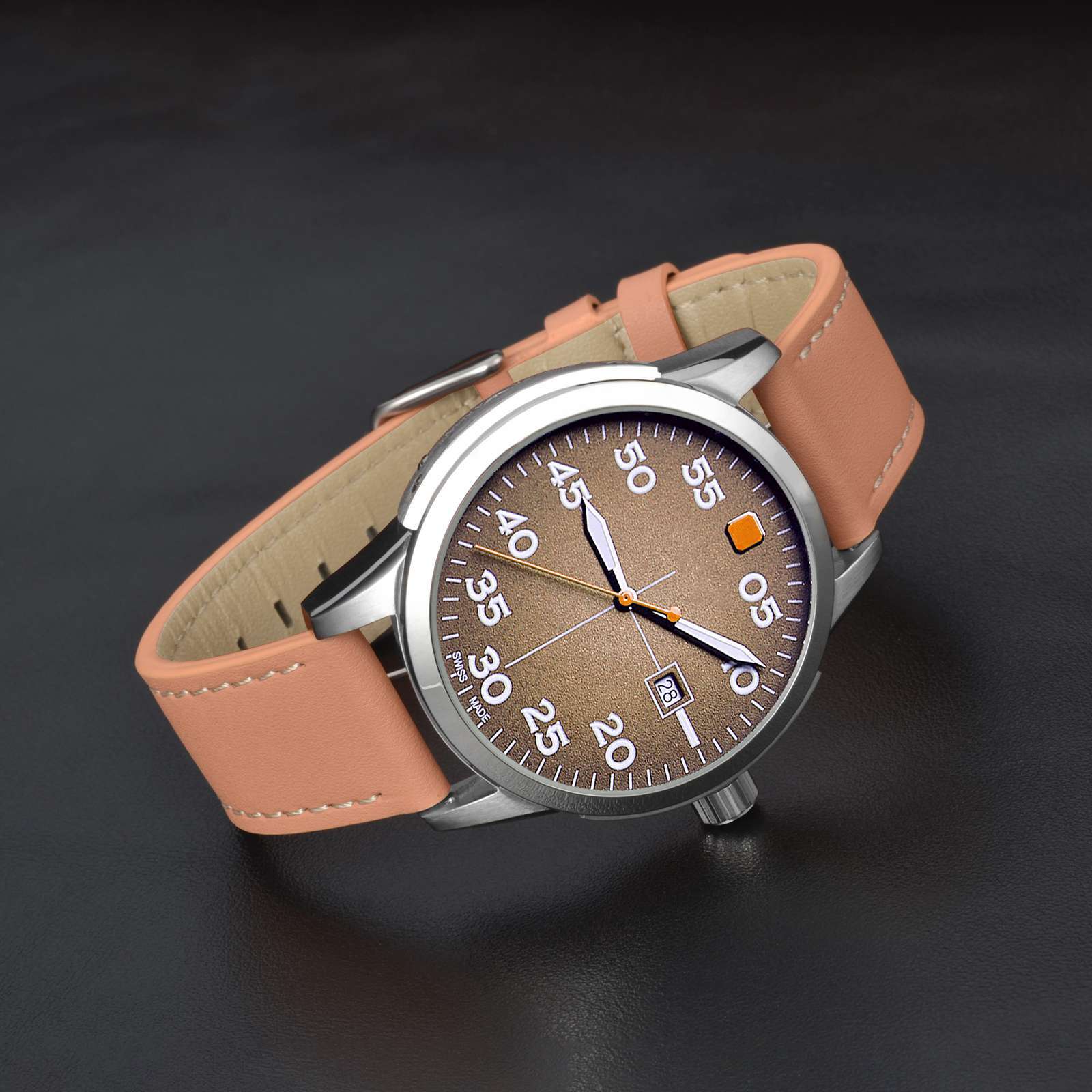 ANNEFIT Genuine Leather Watch Band 18mm 19mm 20mm 21mm 22mm Quick Release