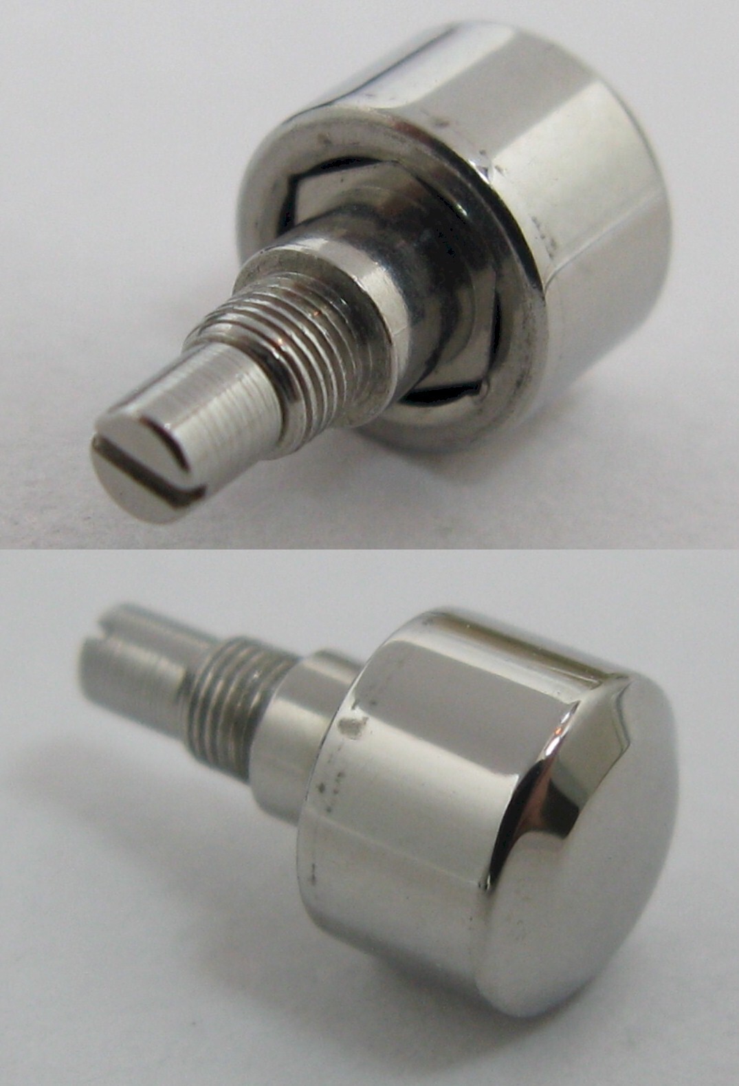 chronograph pusher in stainless steel diameter 4.7 mm fit case hole close 2 mm