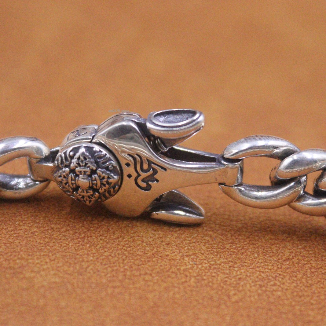Real 925 Sterling Silver Bracelet Men’s 8.5mm Cuban Curb Link 7.1inch /46-47g