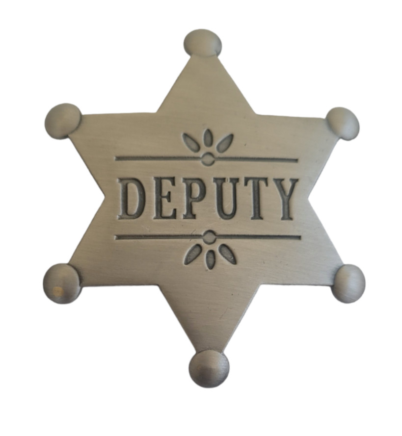 Replica Deputy Badge Silver Finish 2″ Novelty Western Badge