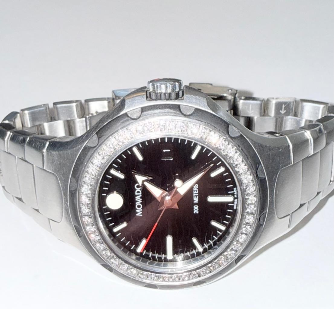 MOVADO MEN’S 45MM SERIES 800 LAB GROWN DIAMOND QUARTZ WATCH