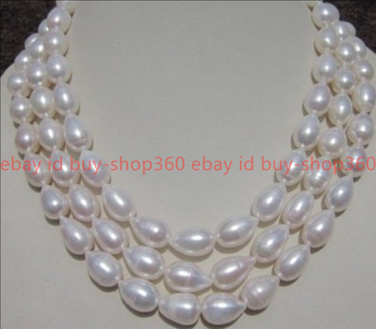 LONG 36 INCH NATURAL 9-10MM GENUINE AKOYA WHITE FRESHWATER PEARL NECKLACE
